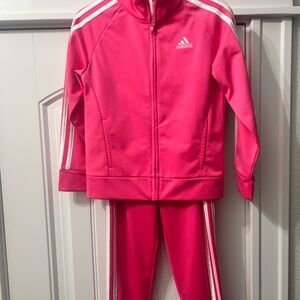 Adidas Kids Pink Tracksuit